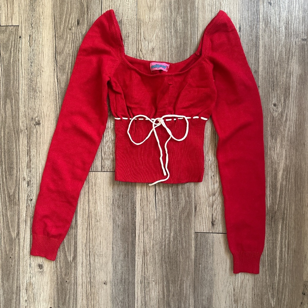 Xs Red and winter sweater from Edikted